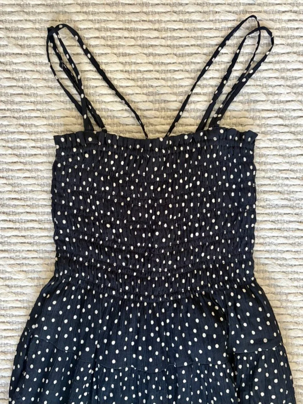 A&F Smocked Bodice Flowy Maxi Dress SP